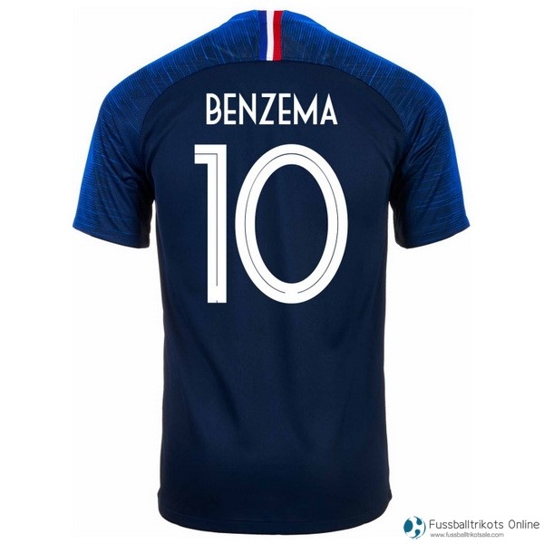 Frankreich Trikot Heim Benzema 2018 Blau Fussballtrikots Günstig